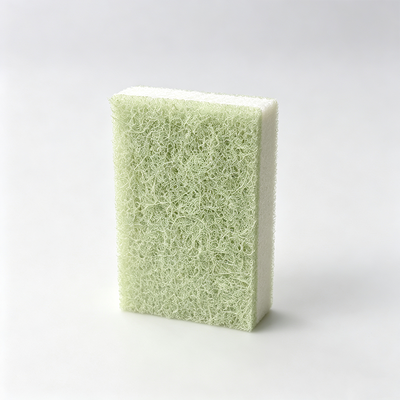 Green sisal scouring pad made from composite cellulose sponge  biodegradable compostable