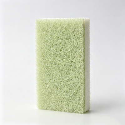 Green sisal scouring pad made from composite cellulose sponge  biodegradable compostable
