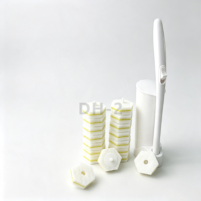 Pre-Loaded Cleaner, Snap-On Design, Convenient Disposable Toilet Brush