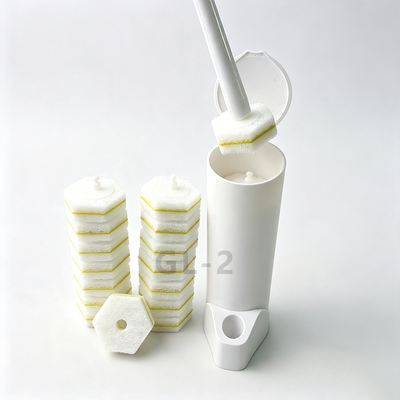 Pre-Loaded Cleaner, Snap-On Design, Convenient Disposable Toilet Brush