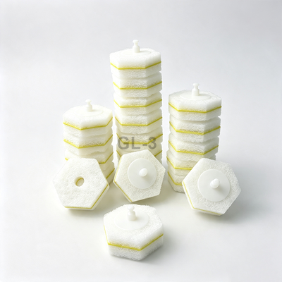 Wholesale production of disposable toilet brush replacement heads, sponge scouring pad materials