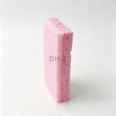 Pink Biodegradable Compostable Wood Pulp Scrubber Pads for Cleaning