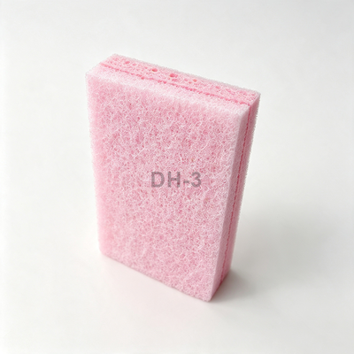 Pink Biodegradable Compostable Wood Pulp Scrubber Pads for Cleaning