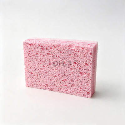 Pink Biodegradable Compostable Wood Pulp Scrubber Pads for Cleaning