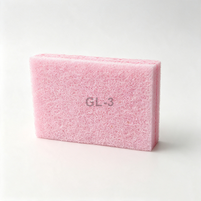 Pink Biodegradable Cellulose Scouring Pad - 100% Natural & Home-Compostable for Eco-Friendly Cleaning