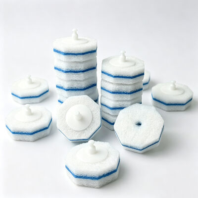 Disposable toilet brush replacement heads  with strong fragrances and thorough cleaning