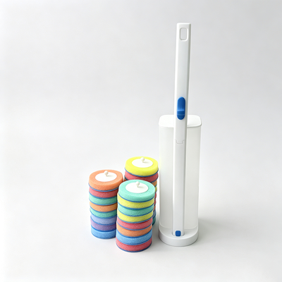 Toilet Brush Set – Includes Cleaner-Loaded Refill Heads for Freshness