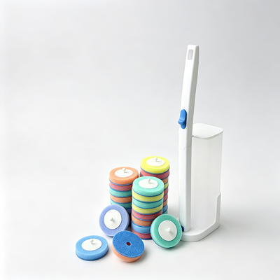 Toilet Brush Set – Includes Cleaner-Loaded Refill Heads for Freshness