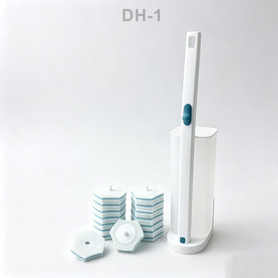 Flushable Brush Head, Water-Activated Cleaning – Disposable Toilet Brush Set
