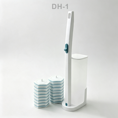 Flushable Brush Head, Water-Activated Cleaning – Disposable Toilet Brush Set