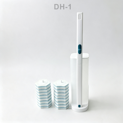 Flushable Brush Head, Water-Activated Cleaning – Disposable Toilet Brush Set