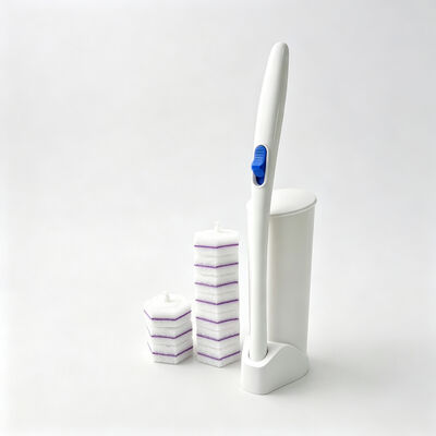 Soft TPR Toilet Brush with Flexible Durable Bristles and Curved Rim Fit Design for Non Scratch Cleaning
