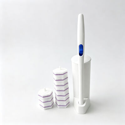 Silicone Toilet Brush with Leakproof Ventilated Holder and Wall Mounted Storage for Bathroom Cleaning