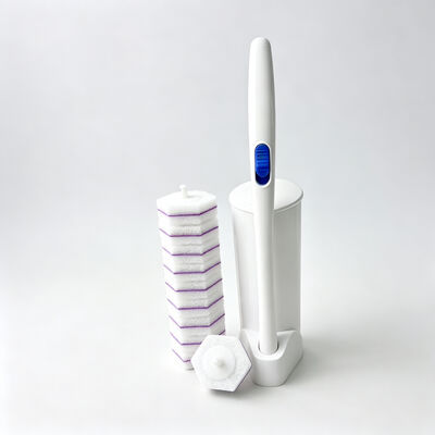 Silicone Toilet Brush with Leakproof Ventilated Holder and Wall Mounted Storage for Bathroom Cleaning