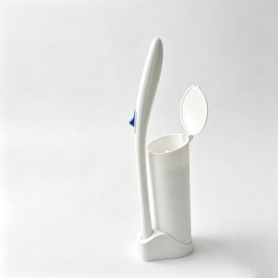 Soap Dispensing Toilet Brush with 45 ml Dose Control Chamber and 10 Sponge Heads Per Kit for Dead Corner Reach Cleaning