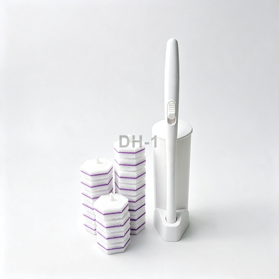 Hands-Free, Throw Away After Use, Disposable Toilet Brush Set
