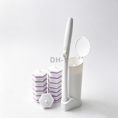 Hands-Free, Throw Away After Use, Disposable Toilet Brush Set