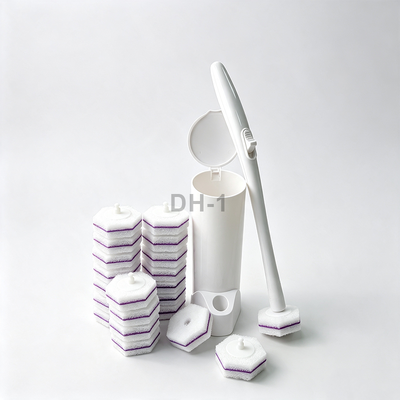 Hands-Free, Throw Away After Use, Disposable Toilet Brush Set