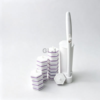 Strong Stain Remover, Curved Reach Head, Disposable Toilet Brush Set