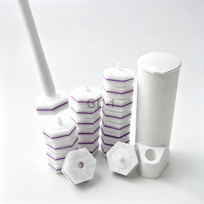 Strong Stain Remover, Curved Reach Head, Disposable Toilet Brush Set
