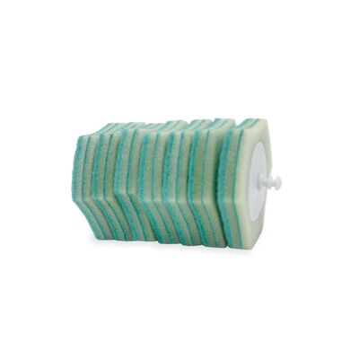 Pre-Moistened Disposable Toilet Brush Refill with Strong Stain Removal and No Residue for Hygienic Cleaning