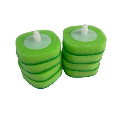 Disposable toilet brush replacement pack for daily cleaning, antibacterial, multi-color and customizable.