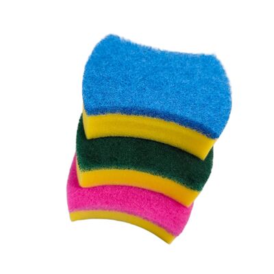 Kitchen cleaning tools, double-sided cleaning sponge, multi-color kitchen cleaner